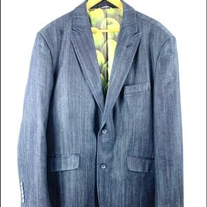 Louis Raphael Men’s Blue 2 Button Blazer